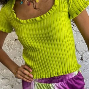 Find Me Now Green Knit Top